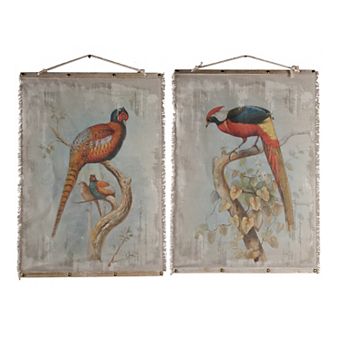 A&B Home Colorful Birds Wall Decor 2 pc Set