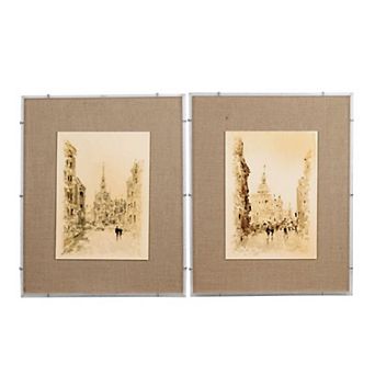 A&B Home Watercolor Bird Framed Wall Art 2 pc Set