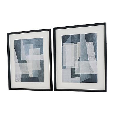 A&B Home Geometric Shapes Framed Wall Art 2-Piece Set