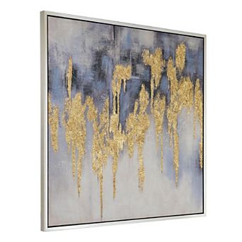 A&B Home Gold Finish Abstract Wall Art