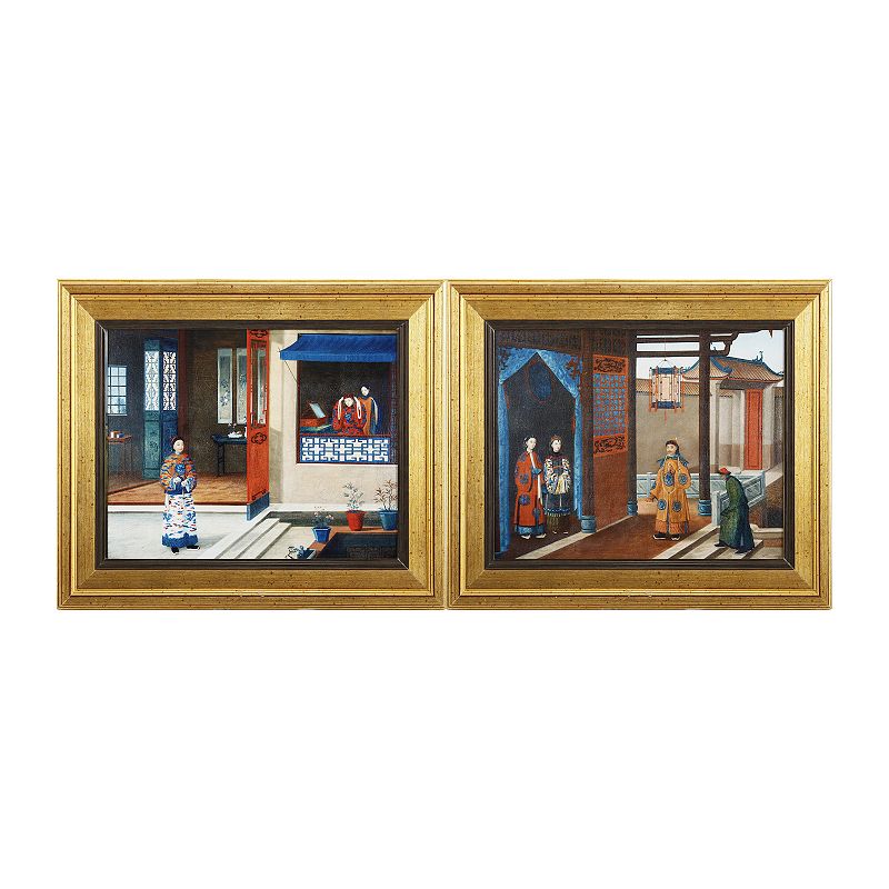 A&B Home Royals Visit Framed Wall Art 2-piece Set, Multicolor