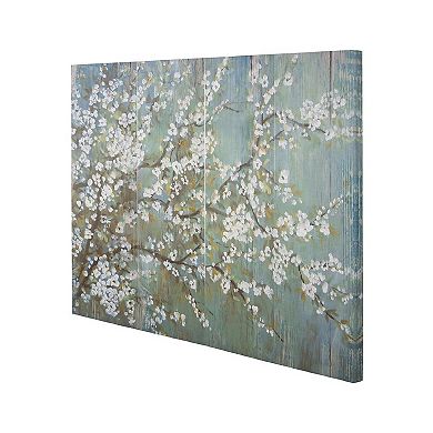 A&B Home Saison White Cherry Blossom Canvas Wall Art