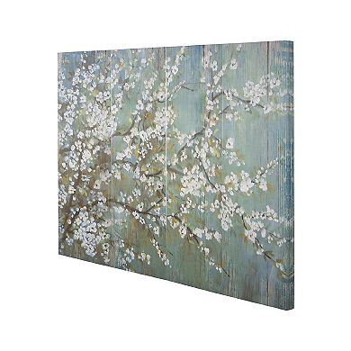 A&B Home Saison White Cherry Blossom Canvas Wall Art 