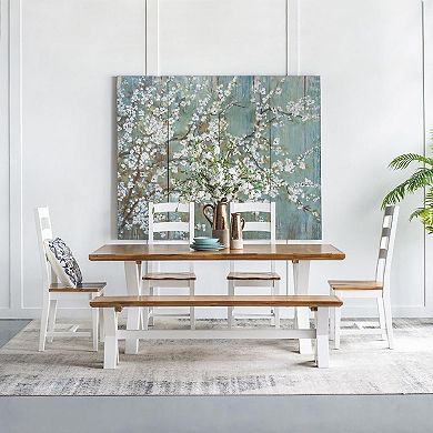 A&B Home Saison White Cherry Blossom Canvas Wall Art