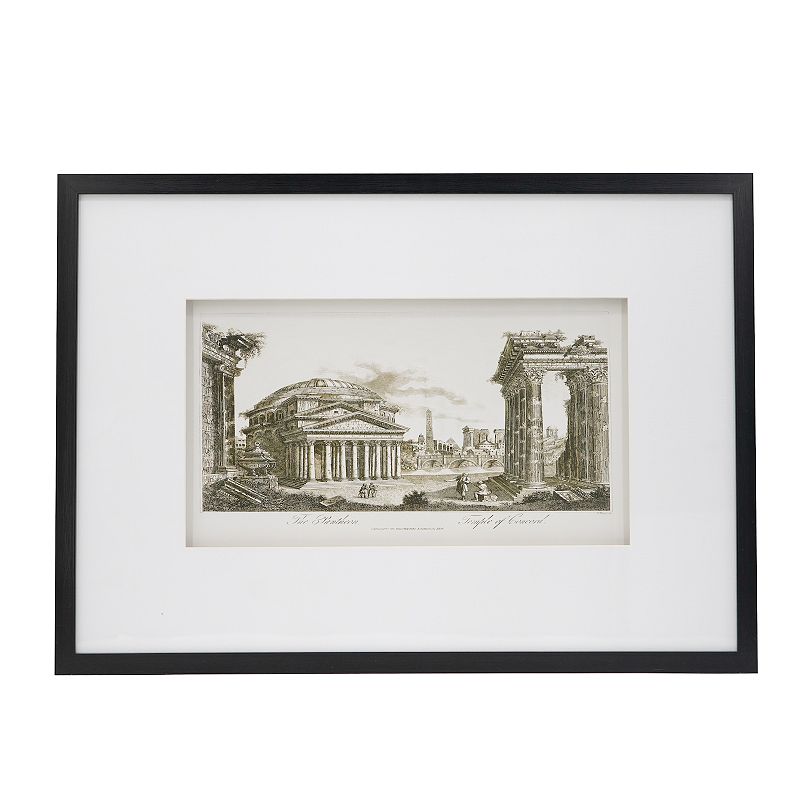 A&B Home Smithsonian Pantheon Temple of Concord Framed Wall Art, Multicolor