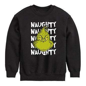 Boys 8-20 Dr. Seuss How the Grinch Stole Christmas Naughty Crew Fleece Sweatshirt
