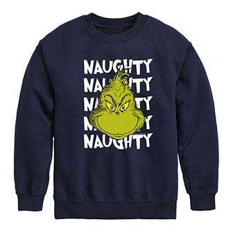 Boys 8-20 Dr. Seuss How the Grinch Stole Christmas Naughty Crew Fleece Sweatshirt