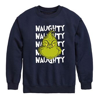 Boys 8-20 Dr. Seuss How the Grinch Stole Christmas Naughty Crew Fleece Sweatshirt