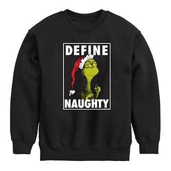 Boys 8-20 Dr. Seuss How the Grinch Stole Christmas Define Crew Fleece Sweatshirt