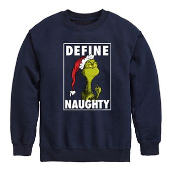 Boys 8-20 Dr. Seuss How the Grinch Stole Christmas Define Crew Fleece Sweatshirt
