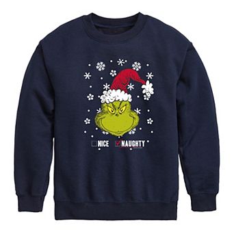 Boys 8-20 Dr. Seuss How the Grinch Stole Christmas Or Nice Crew Fleece Sweatshirt