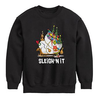 Boys 8-20 Dr. Seuss How the Grinch Stole Christmas Sleigh Crew Fleece Sweatshirt