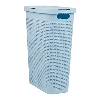Mind Reader 40 Liter Hinged Lid Slim Laundry Hamper