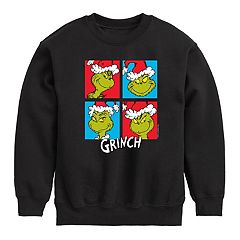 Boys 8-20 Dr. Seuss How the Grinch Stole Christmas Face Graphic