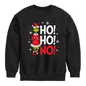 Boys 8-20 Dr. Seuss How the Grinch Stole Christmas Ho Ho No Crew Fleece Sweatshirt