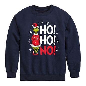 Boys 8-20 Dr. Seuss How the Grinch Stole Christmas Ho Ho No Crew Fleece Sweatshirt