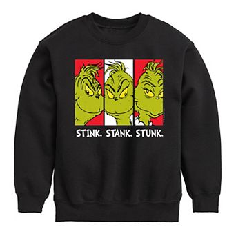 Boys 8-20 Dr. Seuss How the Grinch Stole Christmas Stink Stank Stunk Crew Fleece Sweatshirt