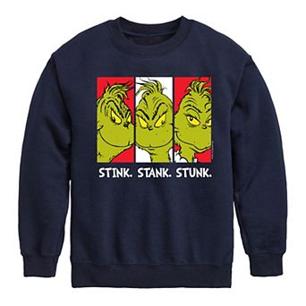 Boys 8-20 Dr. Seuss How the Grinch Stole Christmas Stink Stank Stunk Crew Fleece Sweatshirt
