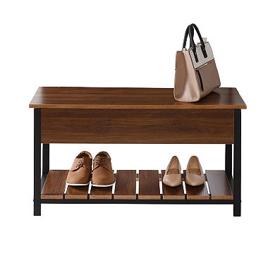 Honey-Can-Do Entryway Shoe Storage Bench