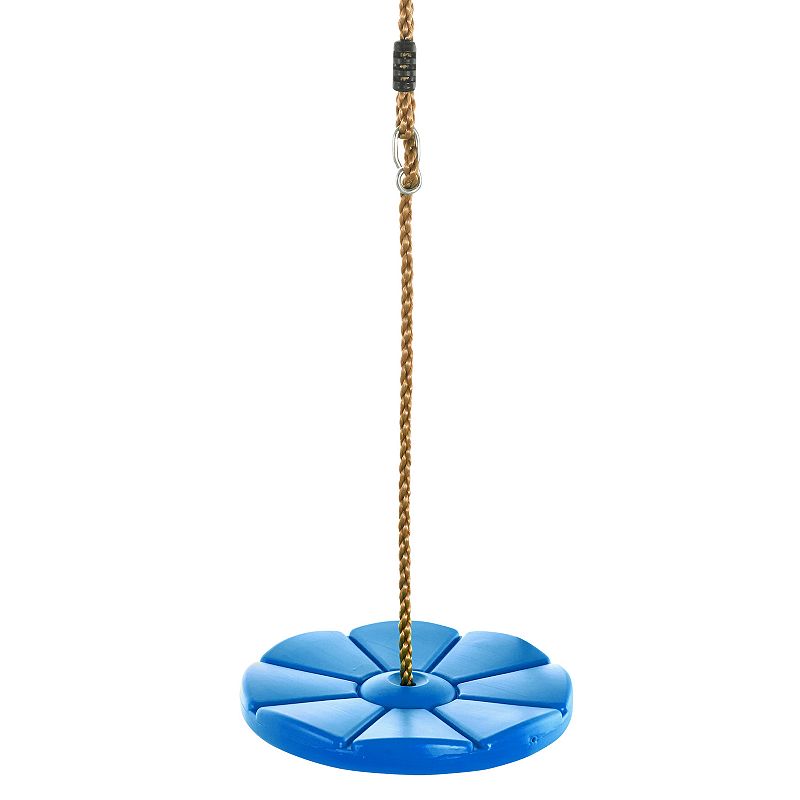 Swingan Cool Disc Swing with Adjustable Rope, Blue, Large