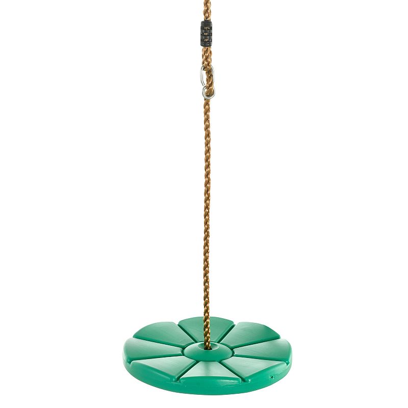 Swingan Cool Disc Swing with Adjustable Rope, Green, Large