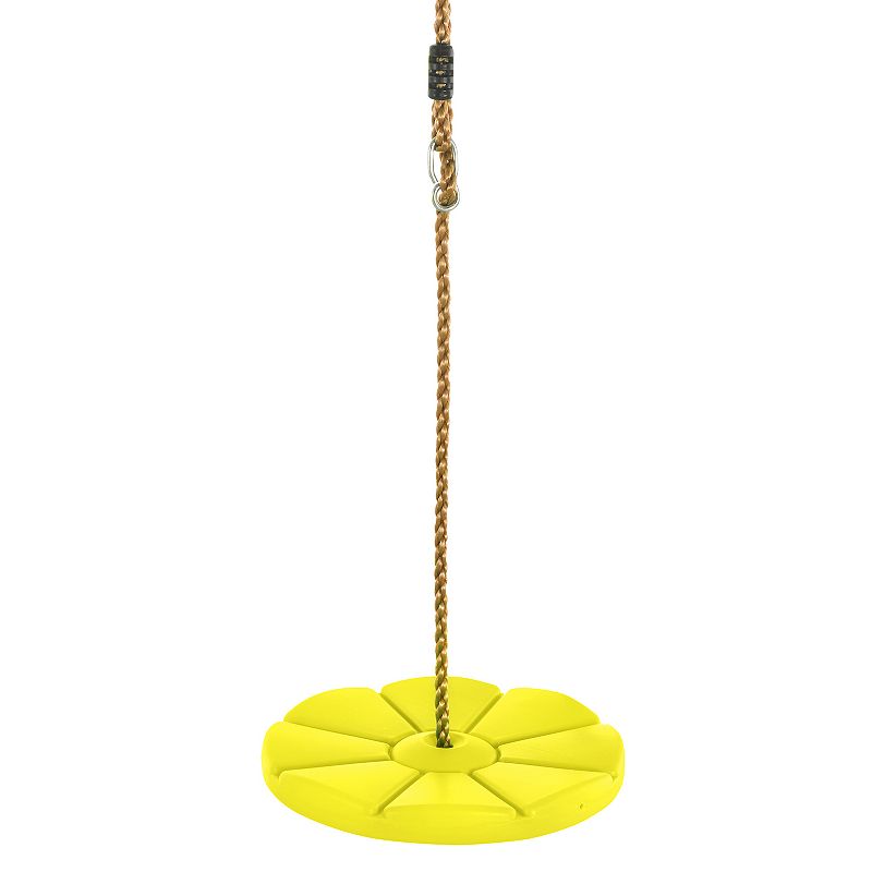 Swingan Cool Disc Swing with Adjustable Rope, Yellow, Large