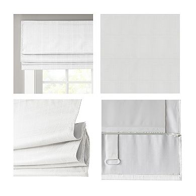 Madison Park Colm Basketweave 100% Blackout Cordless Roman Shade Window Curtain Panel