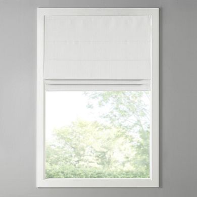 Madison Park Colm Basketweave 100% Blackout Cordless Roman Shade Window Curtain Panel
