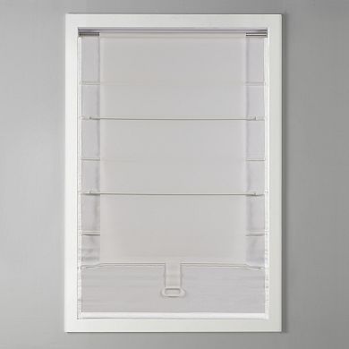 Madison Park Colm Basketweave 100% Blackout Cordless Roman Shade Window Curtain Panel