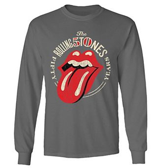 Men's Rolling Stones 50th Logo Long Sleeve