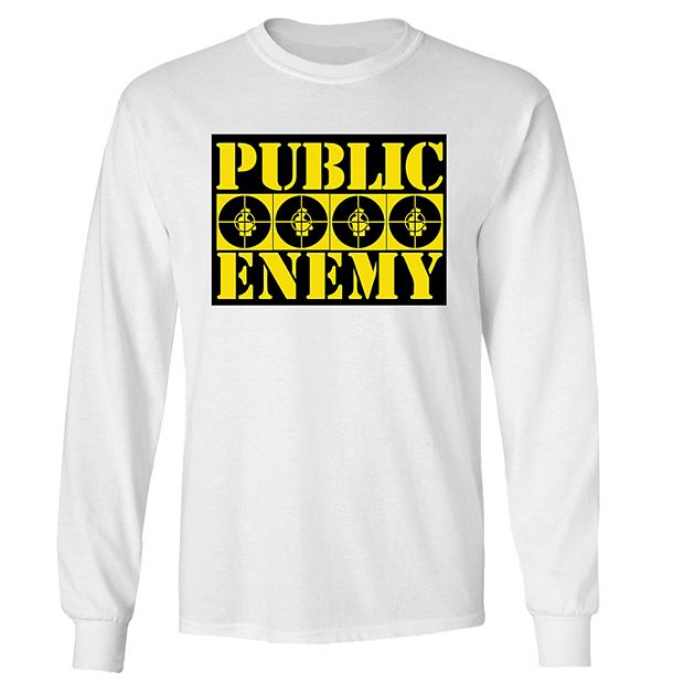 Men's Public Enemy 4 Logos Long Sleeve Tee