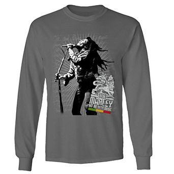 Men's Bob Marley Hit Me Jumbo Long Sleeve Tee