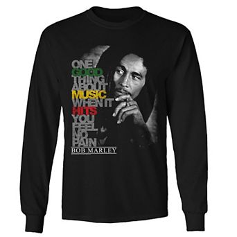 Men's Bob Marley Lyric Good Music Long Sleeve Tee