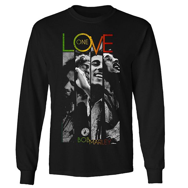 Men's Bob Marley One Love Stripes Long Sleeve Tee