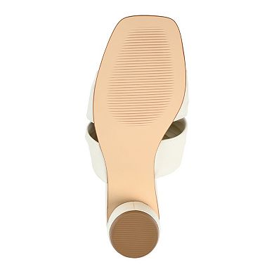 Journee Women's Genuine Leather Tru Comfort Foam Charlize Heels