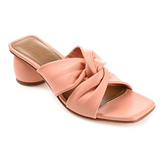 Journee Women's Genuine Leather Tru Comfort Foam Charlize Heels