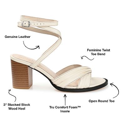 Journee Signature Women's Genuine Leather Tru Comfort Foam Freeda Heels