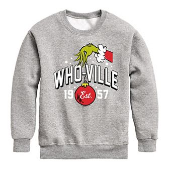 Boys 8-20 Dr. Seuss The Grinch Whoville Crew Fleece Sweatshirt