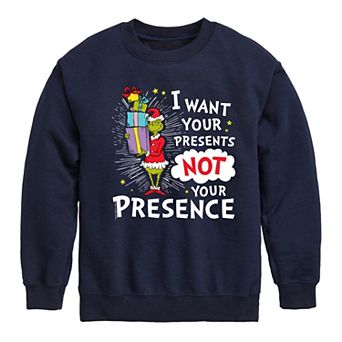 Boys 8-20 Dr. Seuss How the Grinch Stole Christmas Presence Crew Fleece Sweatshirt
