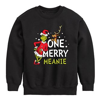 Boys 8-20 Dr. Seuss How the Grinch Stole Christmas Meanie Crew Fleece Sweatshirt
