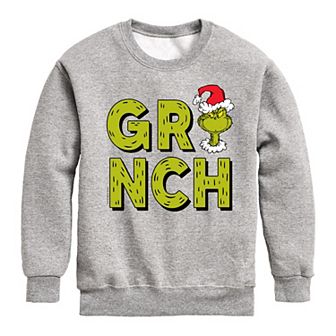 Boys 8-20 Dr. Seuss How the Grinch Stole Christmas Fur Crew Fleece Sweatshirt