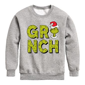 Boys 8-20 Dr. Seuss How the Grinch Stole Christmas Fur Crew Fleece Sweatshirt