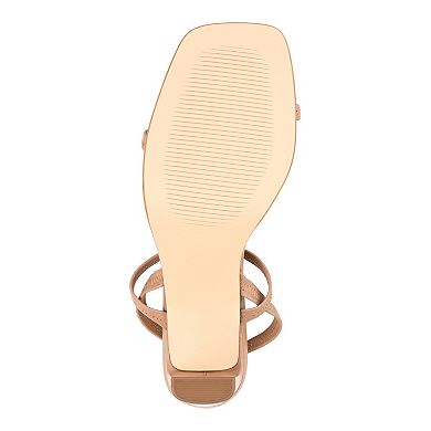 Journee Signature Lenonn Tru Comfort Foam™ Women's Leather Dress Sandals