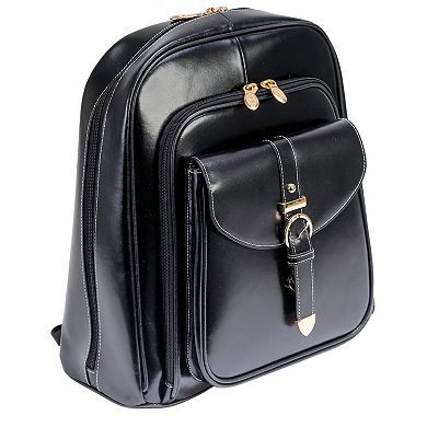 McKlein Olympia Leather Business Laptop Backpack