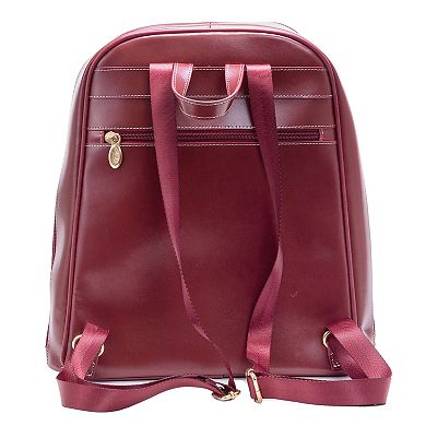 McKlein Moline Leather Business Laptop Backpack