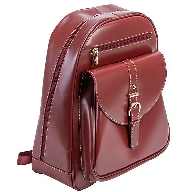 McKlein Moline Leather Business Laptop Backpack