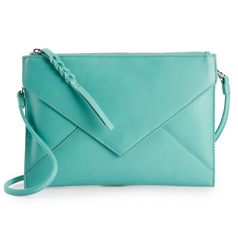 ili Leather Envelope RFID-Blocking Clutch Bag, Blue