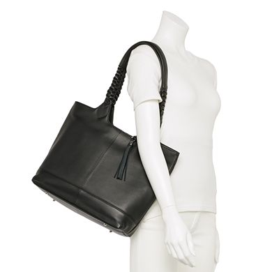 ili Leather RFID-Blocking Shopper Tote Bag