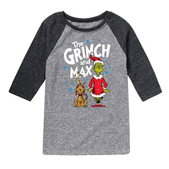 Boys 8-20 Dr. Seuss How the Grinch Stole Christmas Max Raglan Graphic Tee