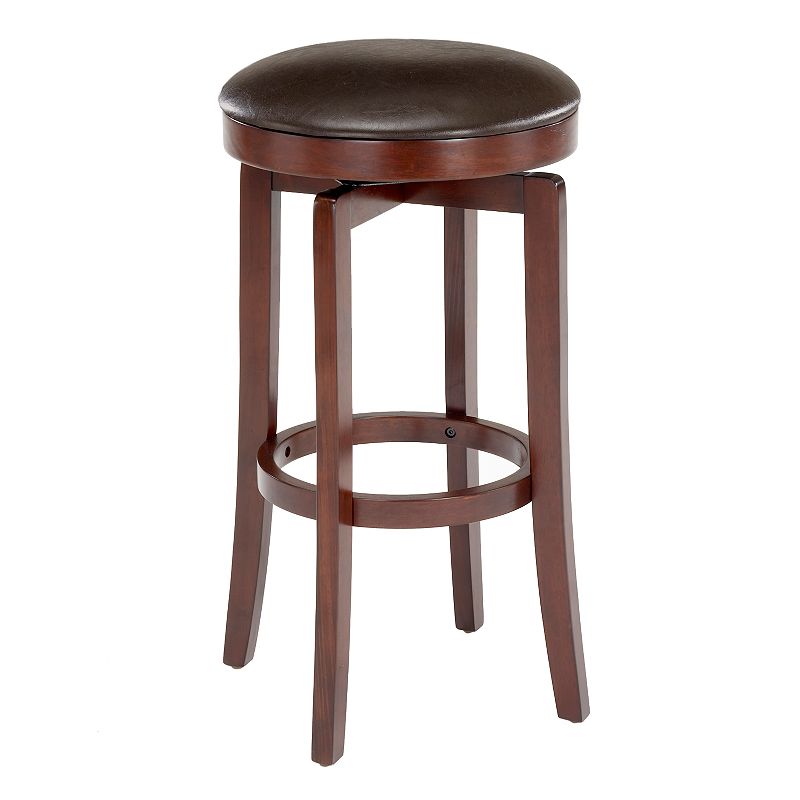 Malone Backless Swivel Counter Stool, Brown